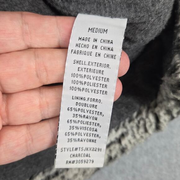 Thread & Supply Sherpa Pullover Size Medium Quarter Zip Pockets Gray - Picture 12 of 16